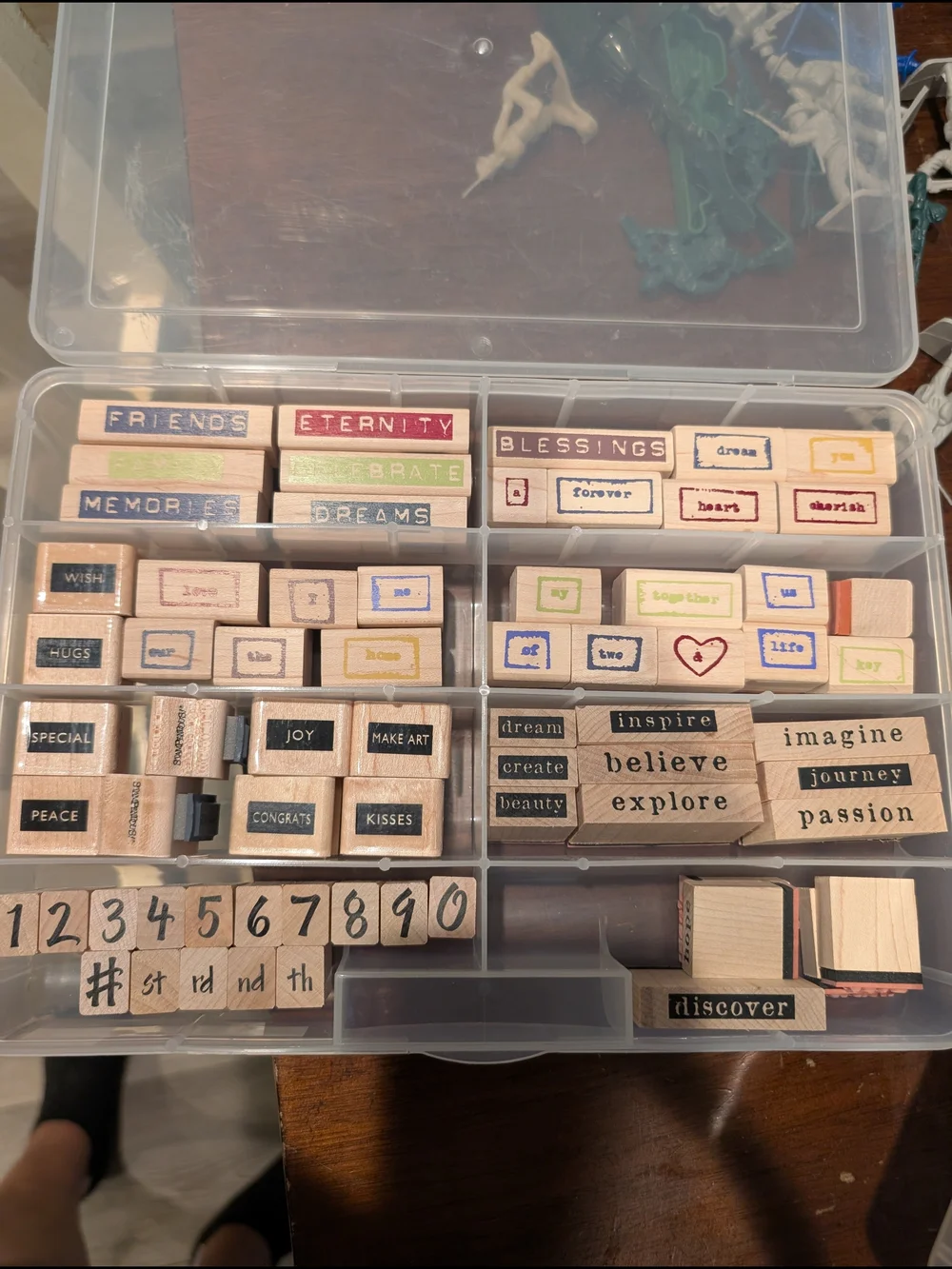 Typewriter Alphabet Stamp Set - Red -